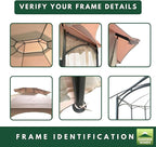 Garden Winds Durable 350 Replacement Canopy Top Compatible with Manhattan 10’ x 12’ Gazebo Model L-GZ1138PST - Stripe Canyon