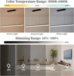 Modern Led Pendant Light, Dimmable Crystals Led Chandelier for Dining Room Light Fixture Over Table Creative Vertical Pendant Light for Kitchen Island, Dining Room, Bedroom(49.6IN)