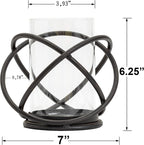 Decorative Candle Holder with Removable Glass Hurricane for Wedding Decorations, Parties, or Everyday Home Decor