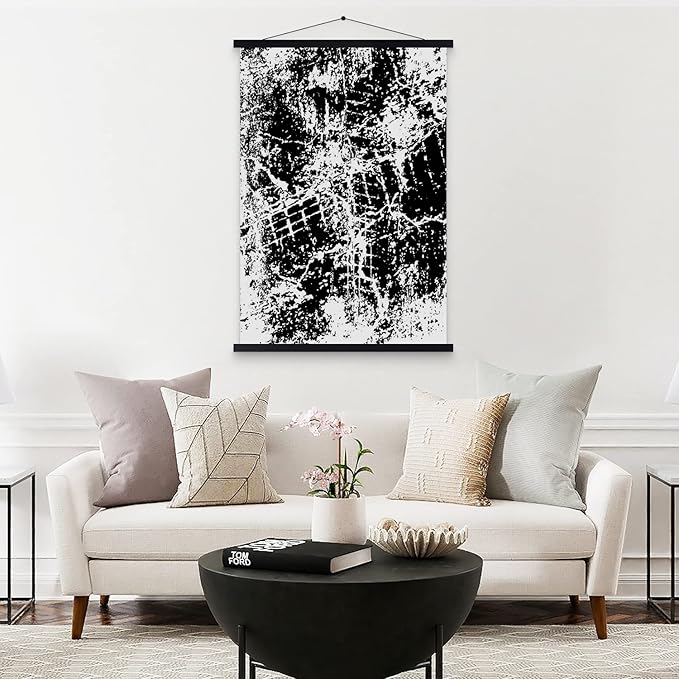 16x20 Poster Frame, 16x24 Magnetic Poster Hanger Wood Frame Frames for Photo Picture Canvas Artwork Wall Hanging (16", Black)