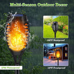 LNRYY Outdoor Solar Lights, 12Pack Solar Torch Light with Flickering Flame, Solar Garden Lights Waterproof for Outdoor Decorations, Flame Torches for Outside, Outdoor Lighting for Pathway Yard Decor