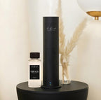 Aroma Scent Diffuser Starter Kit for Up to 1000SQ. FT. Coverage - 120ML Waterless Essential Aroma Scent Oil Included - Luxury Aroma Diffuser Ideal for Home, Office & Hotel (Black, Mirage)