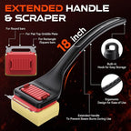 Grill Brush Bristle-Free Steam Cleaning, BBQ Brush Replaceable Heat-Resistant Kevlar Head with Grill Scraper Safe Barbecue Grill Cleaner