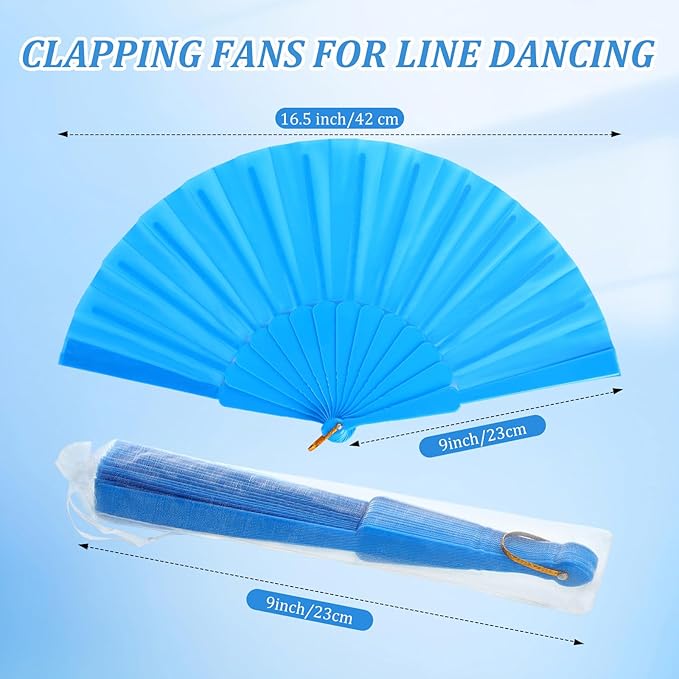 Geetery 30 Pcs Folding Hand Fan for Line Dancing Spanish Boots on the Ground Fans Gifts Bulk Colorful Silk Popping Rave for Women Tea Party Wedding Church Halloween Costume(Gauze,Pure Color)