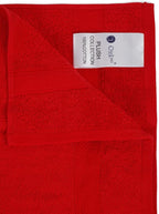CASALINO Plush Collection Towel Set, Premium Quality 100% Pure Cotton, Highly Absorbent, Super Soft, Soft and Plush, (4 PCS Hand Towel Set, Red)