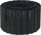 Corrugated Metal Garden Edging, 4"×20Ft Landscape Edging Border for Lawn, Flower Bed, Garden Fence, Paver Edging, Metal Garden Edging for DIY Borders and Landscaping, Black