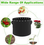 10 Gallon Plant Grow Bags 5-Packs with Holes,Thichkened Non-Woven Aeration Fabric Pots with Handles - Reinforced Weight Capacity