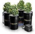 MARS HYDRO DWC Hydroponics Grow System 5 Gallon Deep Water Culture with Recirculating Drip Garden System 11W Air Pump, Multi-Purpose Air Hose, Air Stone, 4 Buckets and Top Drip Kit