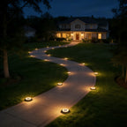 Solar Ground Lights, Warm White 12-Pack – 2-in-1 Waterproof Outdoor Disk Lights