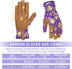 Womens Gardening Weeding Working Gloves, Leather Garden Glove for Women Thorn Proof No Stab for Digging, Planting,Pruning