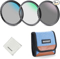 NEEWER 58mm UV/CPL/ND Lens Filter Kit, UV Protection + Circular Polarizing + Neutral Density (ND8) Camera Lens Filter Set with Multicoated Optical Glass, Slim Frame & Upgraded Foldable Storage Case