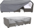 Mrrihand Heavy Duty Patio Furniture Covers, Outdoor Furniture Covers Waterproof Sectional Sofa Set , Patio Table and Chair Set Cover 118"L×57"W×28"H,Grey
