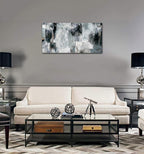 NINEASO Black Gray Abstract Wall Art - Abstract Canvas Pictures for Wall Decor Modern Abstract Canvas Painting Artwork for Living Room Bedroom Home Office Wall Decorations 20" x 40"