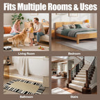 Premium Rug Grippers & Carpet Tape – 16PCS Square Anti-Slip Pads for Area Rugs, 3.9 Inch, Prevent Curling & Sliding, Ideal for Hardwood, Tile, Marble, and Laminate Floors