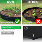 2-Pack 50 Gallon Plant Grow Bags, Large Fabric Raised Garden Bed with Handles,Durable Garden Beds Planters Aeration Gardening Container to Grow Vegetables for Outdoor Plants