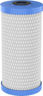 Pentair Pentek EPM-BB Big Blue Carbon Water Filter, Whole House Modified Epsilon Carbon Block Replacement Cartridge with Bonded Powdered Activated Carbon (PAC) Filter, 10" x 4.5", 10 Micron, Pack of 4