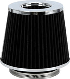 PTNHZ Universal Black 3.5" 89mm High Flow Cold Air Intake Cone Air Filter Power Intake Air Inlet System Air Cleaner