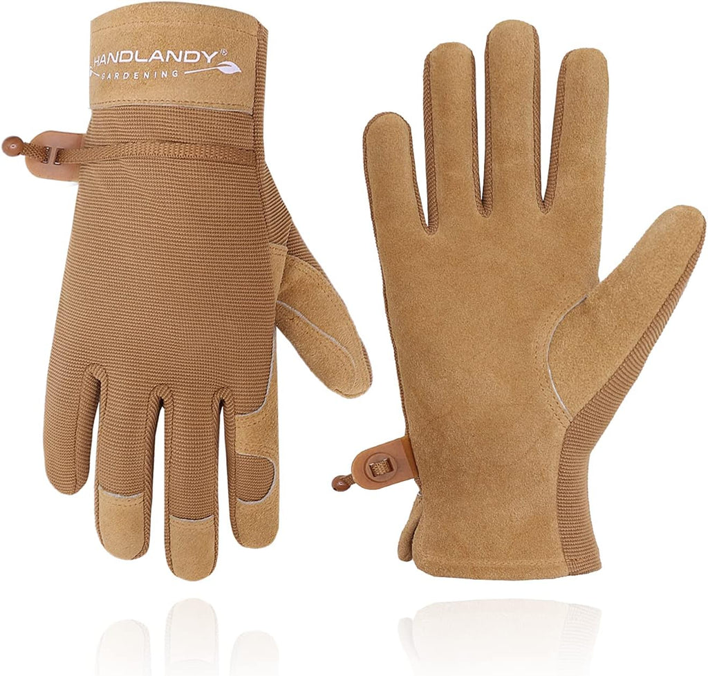 HANDLANDY Women Safety Work Gloves Utility Touch Screen Working Grip Glove for Yardwork Gardening Breathable Mechanic Gloves