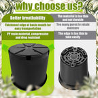 20 Gallon Nursery Pots Plastic Container Injection Molded Pot for Plants Flexible with Drainage Holes Suitable for Plants Soil Growers or Hydroponics Black 10 Pcs
