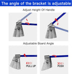 Bull Float Aluminum Magnesium Alloy Concrete Float 48"x8" Round End Board Kit trowel Tool Cement Tools Float Bracket Concrete Tools Finishing With 57" Handle x4 VOYAR
