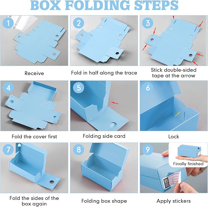 12 Sets Mini Shoe Gifts Boxes for Party Favors 4.7 x 2.5 x 2 Inch Sports Mini Sneaker Box with Editable Label for Candies Cookies Snacks (Light Blue, 4.7 x 2.5 x 2 Inches)