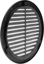Vent Systems 6" Inch (Opening Dimensions) Black Soffit Vent Cover - Plastic Round Air Vent Grille - Built-in Mesh Screen - HVAC Register Louver for Bathroom, Home, Kitchen