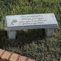 Roman Joseph's Studio 6.25" Memorial Garden Bench – Outdoor Decorative Accent, Thoughtful Bereavement or Sympathy Gift