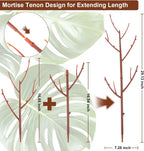6 Pack Stackable Monstera Plant Support, Plant Stakes for Indoor and Outdoor Plants Use, Garden Stakes for Climbing and Potted Plants, Pothos, Philodendron, Brown