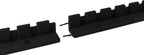 Playsafer L-Shaped Flexible Rubber Castle Edger for Lawns Landscaping and Playground | Easy No Dig Installation (6 Pack, Black)