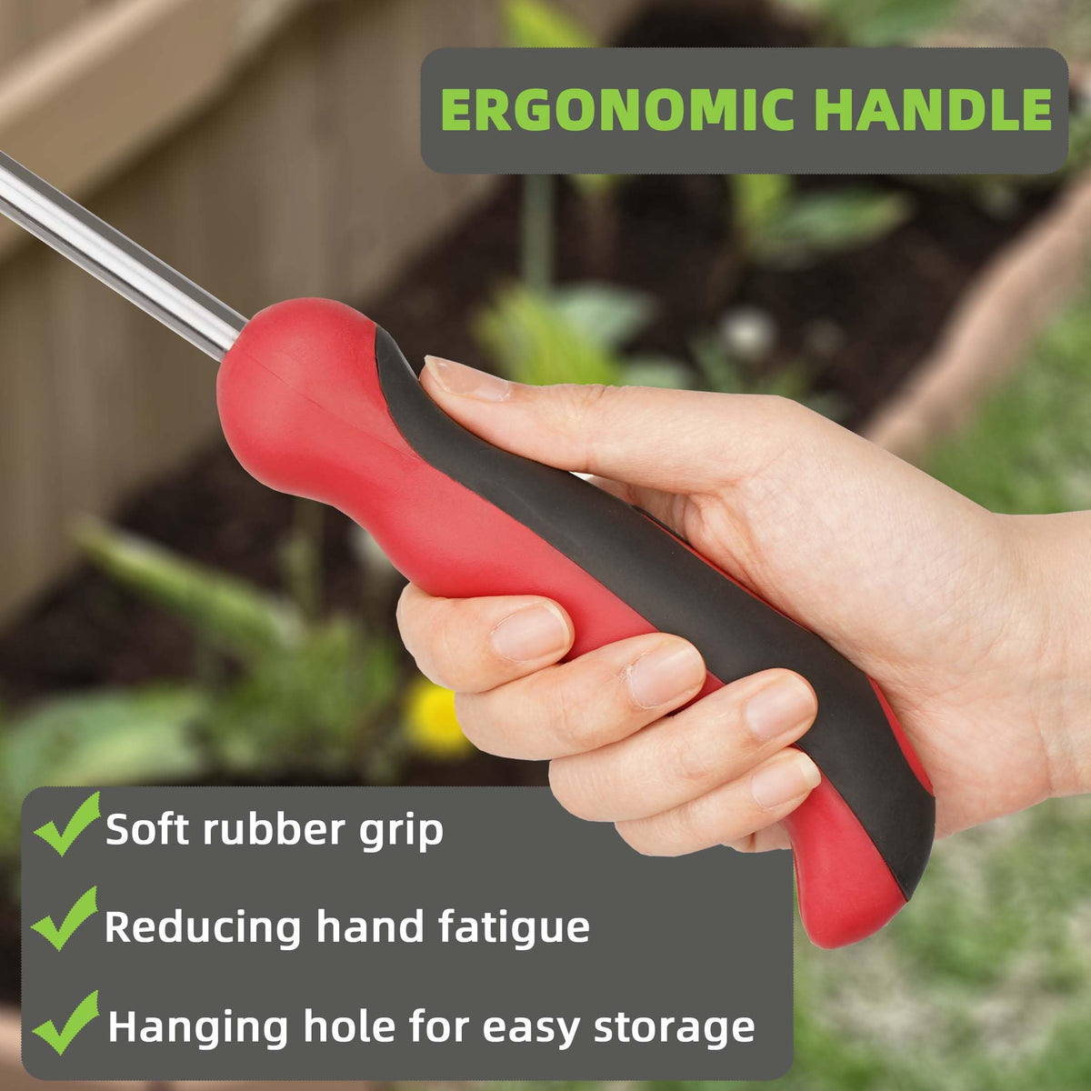 KLDOLLAR Weed Puller Tool, Dandelion Weeder Puller Tool with Soft Handle