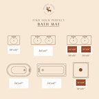 MONDAY MOOSE Bath Mat with Scalloped Wavy Ripple Design, Microfiber Absorbent Non Slip Tufted Rug for Floor, Shower or Kitchen (24x47 inch, Terracotta)