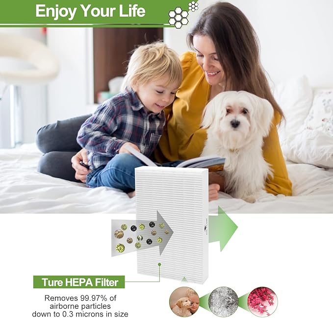 Smilyan 9 Pack Hpa300 HEPA Replacement Filter R for Honeywell HPA300 HPA200 HPA100 HPA090 Series Air Purifier, Compared to HRF-R3 HRF-R2 HRF-R1
