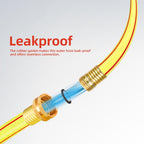 Solution4Patio Yellow Garden Hose 3/4 in. x 50 ft. -Heavy Duty Durable Flexible Lightweight Water Pipe-Brass Aluminum Ends for Household & Commercial Use -Kink Free, No Leaking, Male/Female Fittings