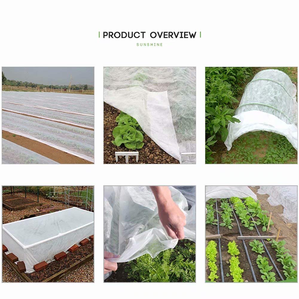 Agfabric Plant Covers Freeze Protection Floating Row Covers 10'x25' 0.55oz Plant Covers Freeze Protection,Row Covers for Vegetables,White
