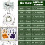 6 Pack 9 Inch Clear Plastic Easels or Stand/Plate Holders to Display Pictures or Other Items at Weddings, Plate Stands for Home Decoration, Birthdays, Tables