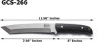 GCS Handmade G10Handle D2 Tool Steel Tactical Hunting Knife with leather sheath Full tang blade designed for Hunting & EDC GCS 266