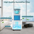 8-Pack 6000S Humidifier Wick Filter Replacement for LEVOIT Superior 6000S Smart Evaporative Humidifier + 4-Pack Top Fill Humidifier Replacement Filters,Efficiently Trap Large Particles & Minerals