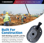 Sandbaggy Heavy Duty 1/4" Pencil Rod Clamp - Reusable Concrete Formwork Clamps - Cast Malleable Iron - Construction Grade Strength & Safety (Heavy Duty, 40, Case)