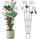 2 Pack 30'Taller Plant Trellis for Potted Climbing Plants Indoor,Expandable Metal Garden Trellis for Climbing Plants,Flowers Vine Ivy, Sturdy Houseplant Support for Potted Plants with Ties