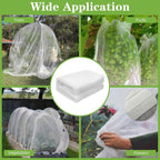 10 x 65FT Garden Mesh Netting, Ultra Fine Mesh Protection Netting Plant Covers Greenhouse Row Cover Raised Bed Screen Barrier Net for Vegetable Fruits Flowers Trees Crops, White