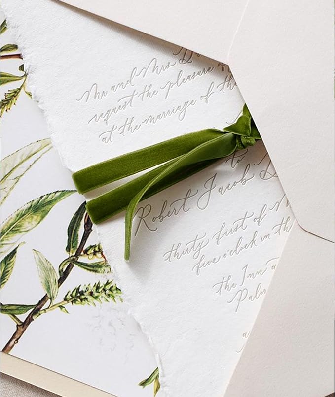 Olive Green Velvet Ribbon 3/8'' 25 Yards for Christmas Tree, Gift Wrapping, Flower Bouquet, Wreath Decorations, Bow Making