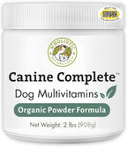 Wholistic Pet Organics Canine Complete - Dog Multivitamin Powder - 2 Lb - Daily Dog Vitamins and Supplements for Homemade Food - Immune System, Skin, Coat & Overall Health - Small and Large Breed