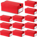 12 Sets Mini Shoe Gifts Boxes for Party Favors 6.1 x 3.9 x 2.5 Inches Sports Mini Sneaker Box with Editable Label for Candies Cookies Snacks(Red,6.1 x 3.9 x 2.5 Inches)