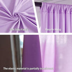 10 x 7 Feet Light Purple Backdrop Curtain for Partie, Background Curtains for Photoshoot, Birthday, Wedding, Halloween, Thanksgiving, Christmas Day, New Year Party Decorations 5Ft x 7Ft, 2 Panels