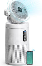 AROEVE Air Purifiers Fan for Home Large Room With 2-In-1 Air Circulator Fan System And Smart WIFI Cover 1980 Sq.Ft Oscillating Air Purifier With Washable Filter For Indoor Whole Home, MK08W-White