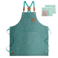 ZOMAO Chef Apron, Cotton Canvas Gardening Apron with Large Pockets for Men and Women,Kitchen Cooking Baking Bib Heavy Duty Adjustable Garden Apron