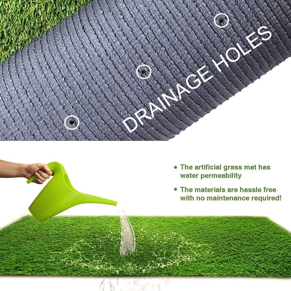 Petgrow Synthetic Artificial Grass Turf Lawn 10 x 43ft, 1.38" Outdoor/Indoor Fake Grass Rug Astroturf for Dogs,Faux Grass Rug with Drainage Holes/Custom Size Provided