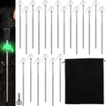 JaGely 12 Inch Tent Stakes Screw in Camping Stake 10 Pcs White Heavy Duty Metal Spikes Ground Anchor Peg Threaded Tent Spikes with Hex Head Driver for Camping Garden Inflatable Outdoor Decor