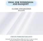 6 Pack White Table Cloth Rectangle Table 60 x 84 Inch Tablecloths for 6 Foot Rectangle Tables. Stain and Winkle Resistant Polyester Washable WhiteTable Cloths for Parties Wedding Dining
