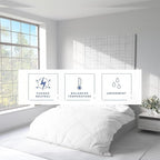 Kotton Culture 120"x98" 3 Pc Oversized King Duvet Cover Set 100% Egyptian Cotton - 600 TC Comforter Cover, Zipper Closure & Corner Ties - Fits Large King Inserts (Oversized King,Striped White)